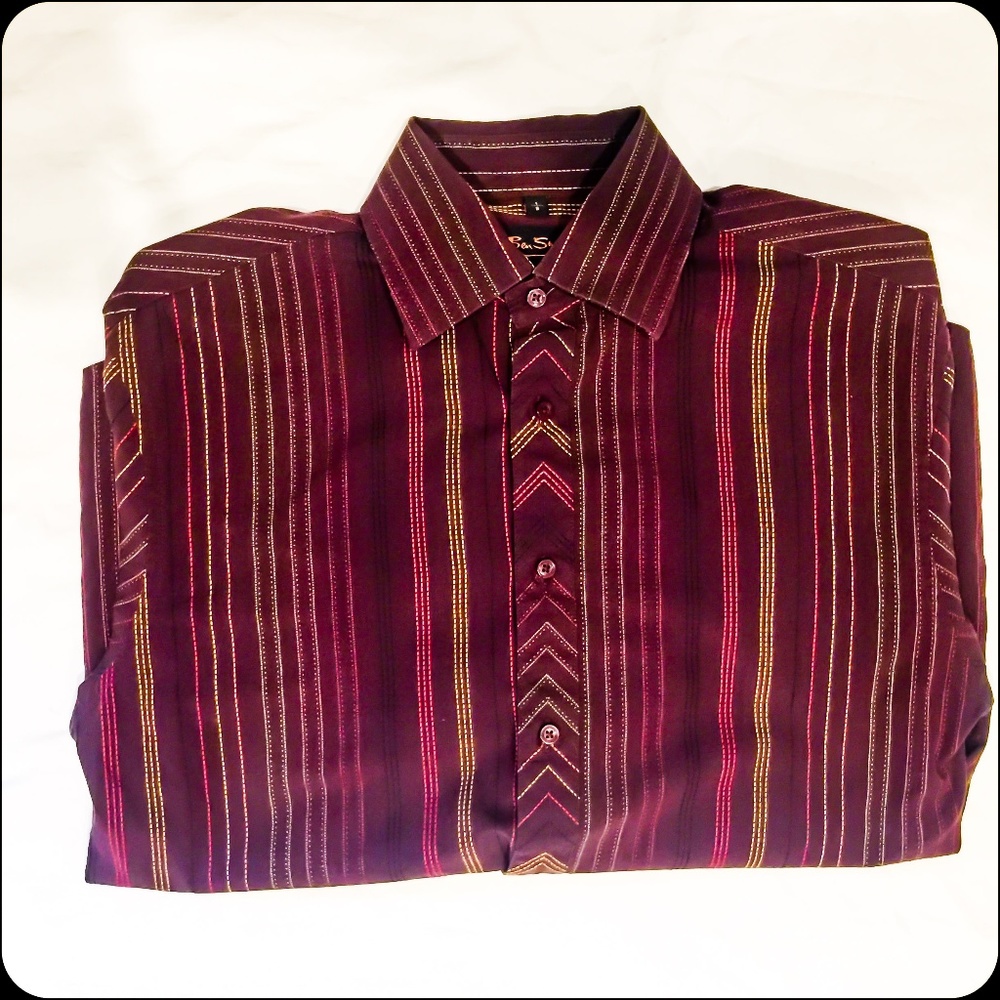 Ben Sherman Slim Fit Striped Dress Shirt S